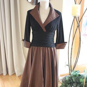 **NWT** Jessica Howard Evening Dress in Brown and Black Size 8